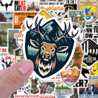 50PCS Stiker Vinyl PVC Koboi & Koboi Wanita Gaya Country Western Keren untuk Dekorasi Liburan
