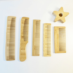 Neem naturale Private Label logo barba legno manico in legno pettine per capelli - Product Image 5