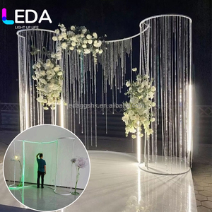 SMOOTH Customized Size Unique <b>Wedding</b> Arch <b>Backdrop</b> Metal Arch Frame Light <b>Stand</b> for Decoration - Product Image 1