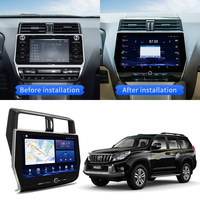 11.8 pouces Hd voiture stéréo Gps Navigation pour Toyota Prado 2010-2022 Android Auto Carplay Bluetooth musique Wifi miroir lien