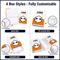 Boîte cadeau en papier kraft pour protection d'écran en verre trempé sur mesure, film de protection d'écran MINI, film d'écriture manuscrite, boîte rigide pour CD