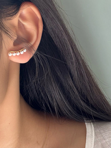 Conjunto de Joyería UM de Plata 925 con Perlas de Agua Dulce Crescent Prelude (Pendientes + Collar con Colgante) para Uso Diario/Regalo Unisex - Product Image 4