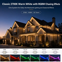 Lumières de Noël permanentes Gouly Morden Design IP68, source de lumière ponctuelle LED UCS7604 pour l'éclairage des fêtes avec contrôle Wi-Fi Cloud