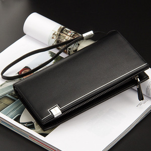 Baellerry Men's Long Wallet <b>Brown</b> Leather Multifunctional Clutch Bag Anti Theft Everyday Use - Product Image 2