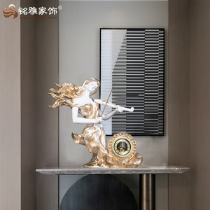 Vente chaude Décoration De Mariage Sexy Femme Jouant Du <span class=keywords><strong>Violon</strong></span> Résine Statues Décor À La Maison - Product Image 4