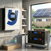 Convertisseur solaire 3,6 kW avec module de batterie LiFePO4 100 Ah, solution complète pour l'autosuffisance des appartements