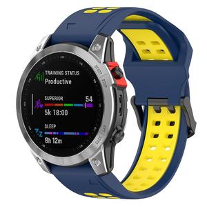 Correa de silicona de repuesto para Garmin Fenix7S 6S, correa de silicona de liberación rápida para Garmin <span class=keywords><strong>Fenix</strong></span> 6S, banda de silicona de colores dobles - Product Image 3