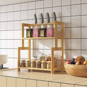 Estante de especias de 3 niveles de alta calidad, soporte de especias de bambú, estante de especias de Bambú - Product Image 6