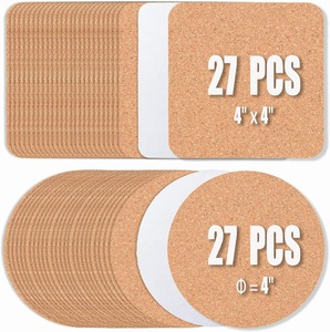 <span class=keywords><strong>Feuille</strong></span> <span class=keywords><strong>de</strong></span> <span class=keywords><strong>liège</strong></span> naturel auto-adhésive 10cm 1mm, découpable, inscriptible, carrée ou ronde, pour bricolage, vente en gros, OEM, autocollant en <span class=keywords><strong>liège</strong></span> naturel - Product Image 1