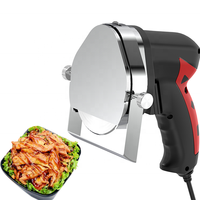 Trancheuse électrique Kebab Doner Knife 220-240V 110V Machine à découper la viande rôtie pour barbecue à main Moteur Shawarma électrique à deux lames