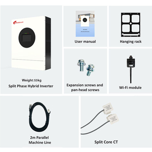 Sistema de batería inversor de alta potencia 6kW 110V 220V puede para sistemas solares todo el día hogar respaldo <span class=keywords><strong>Multi</strong></span> unidad diseño paralelo energía - Product Image 3