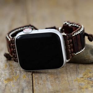 Correa de reloj de piedra natural con cuentas góticas únicas para parejas <span class=keywords><strong>Appel</strong></span> Series 7 correas de reloj - Product Image 5