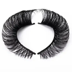 Popular Style Extensions Fluffy Fake Fashes Russian Volume Faux Mink Strip False Lashes DD Curl Russian Russian Strip Eyelashes