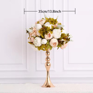 P-030 Hochwertige Künstliche Blumen Rosa Rose Pfingstrose Hortensie Hochzeits-Kussblumenball zum Aufhängen - Product Image 6