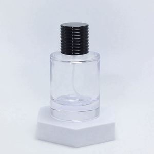 Custom Clear Crimp Cylinder Shape Eco-friendly Leak-proof Recyclable Screen Printed <b>Perfume</b> <b>Spray</b> <b>Bottle</b> 30ml 50ml Luxury Empty - Product Image 5