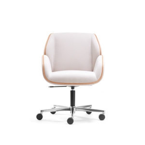 Suoni Modern Design <b>Swivel</b> Office <b>Chair</b> Height Adjustable Mid Back <b>Leather</b> Finish - Product Image 1