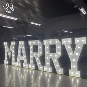 Iyi Vibes 4ft beyaz A Z Marquee büyük düğün aşk Led büyük sayılar dev Light Up harfler