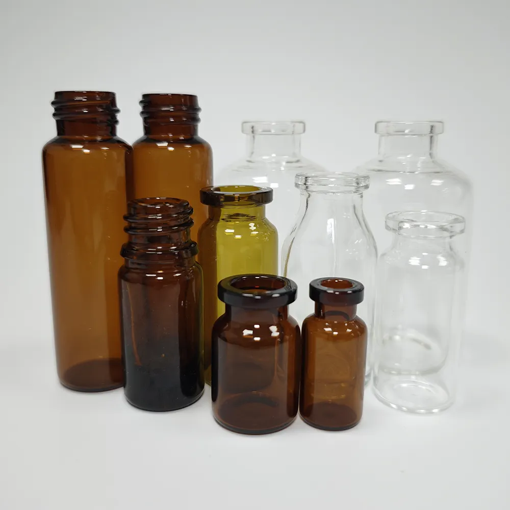 Temizle/Amber penisilin şişesi toptan toplu 2-30ml boş steril flakon