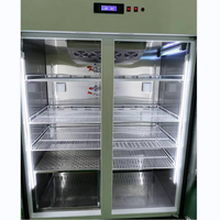 Guoyi GYCX-1800 1800L Kulkas Kromatografi Vertikal dengan Dua Pintu Kaca 2~8 Derajat Mudah Dibersihkan AKTA PURE