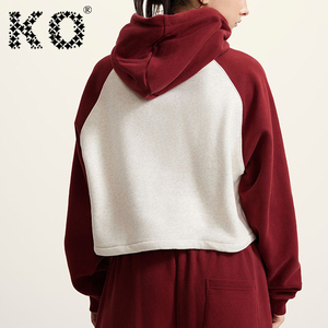 Bán Buôn Womens Cắt Áo Mới Đến Colorblock Raglan Tay Áo Có Thể Điều Chỉnh Hem Womens Giản Dị Cắt Áo - Product Image 2