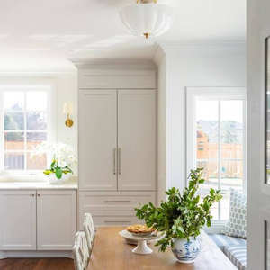 Nordic Restaurant Chandelier New American Minimalist Design bar Bowl Shape Glass Semi-Flush Mount Chandelier - Product Image 4