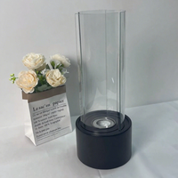 Nouvelle Conception Mini Brasero Portable Sans Fumée en Acier Inoxydable avec Brûleur à Alcool et Décoration en Galets pour Patio et Bureau