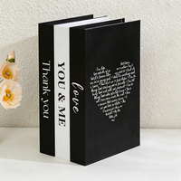 Boîtes décoratives recyclables en forme de faux livres pliables pour présentoirs de table basse, accessoires de décoration intérieure, livres factices imprimés