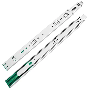 Automatic Closing Speed Metal Box Drawer Guides Slide New Telescopic Channel Drawer 3-Fold Slide