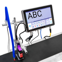 DMX Printer TIJ Inkjet layar sentuh 10 inci, Printer Inkjet Label tanggal kode Batch otomatis Online