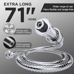 Modern Wide Rain Shower Head 6 Modes Handheld High Pressure Adjustable Dual <strong>Spray</strong> Anti-Clog Nozzles Wall <strong>Mount</strong> 2-Year - Product Image 5