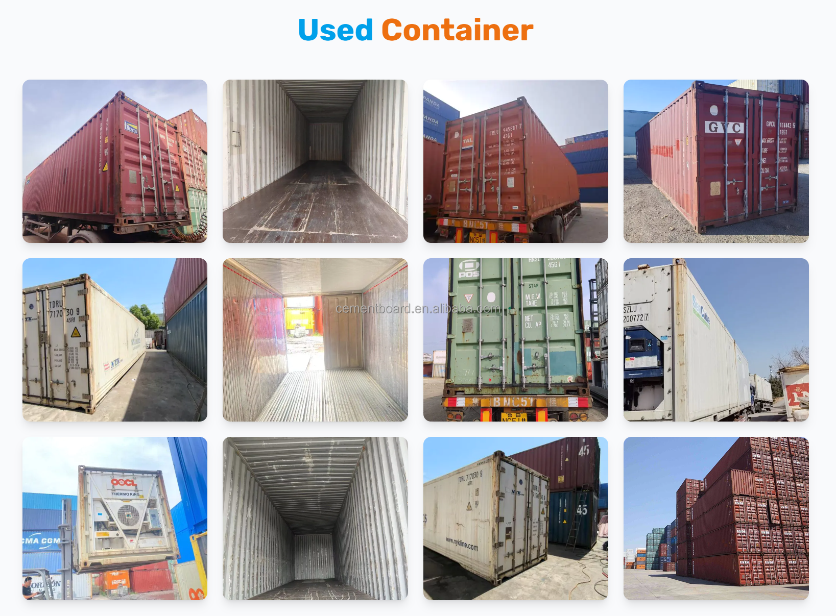 Used 20/40 FT GP Shipping Container / Second Hand Cargo Container