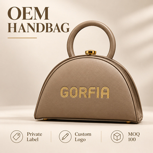 Sac à main semi-circulaire en cuir PU de luxe de haute qualité avec logo personnalisé, élégant et compact, pour une utilisation quotidienne - Product Image 1