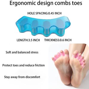 Silicone <strong>Toes</strong> <strong>Straightener</strong> for Hallux Valgus Bunions SEBS Hammer Gel <strong>Toe</strong> Separators - Product Image 4