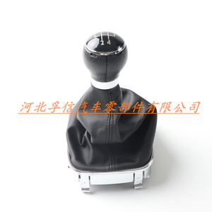 Couvercle de levier de vitesse en cuir pour voiture, pour Jetta Vento Bora Mk5 5 6 vitesses, Transmission manuelle, noir - Product Image 3