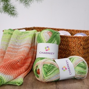 Fil fantaisie en lyocell recyclé écologique mélangé et teint pour le tricot – Vente en gros - Product Image 6