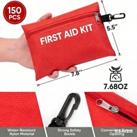 Kit de premiers secours médical d'urgence compact de 176 pièces pour les premiers achats, personnalisable, pour voyage et poche