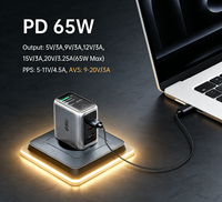 Chargeur mural rapide Tommox 65W GaN, USB C PD 3.0 QC 3.0, adaptateur de charge rapide de type C pour ordinateur portable, tablette, téléphone, iPad