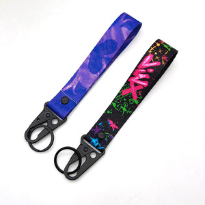 Customized Anime Keychain Strap Heat Transfer Lanyard With Carabiner Clip for Promotional Gifts