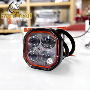 4 Lentilles Rouge Devil Eyes Aluminium Blanc Jaune Flash Mini Feux de Conduite Feux de <span class=keywords><strong>Moto</strong></span> Phare Avant pour Motos Pièces de Vélo - Product Image 4