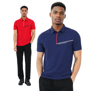 Polos athlétiques fuselés en tissu extensible les plus vendus, uniformes de course à pied - Product Image 6