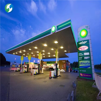 Toldo de Gasolinera con Iluminación LED y Logotipo de Marca Personalizado, Toldo de Aluminio para Estación de Servicio, Toldo Iluminado para Estación de Combustible
