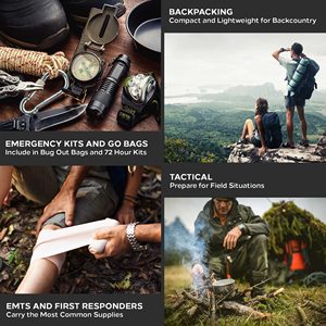 Essentials EDC Survival IFAK Red <span class=keywords><strong>44</strong></span> Piece Compact Personal <span class=keywords><strong>First</strong></span> Aid Kit Camping Emergency Travel Tactical Bug Out Bag - Product Image 6
