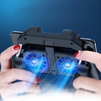 Manette de jeu sans fil H10 2,4 GHz avec double ventilateur, batterie 2500 mAh et support pour smartphone, pour jeux sur smartphone, noir ABS avec métal