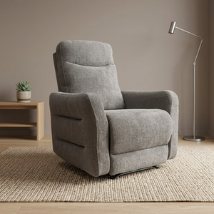 Modern Fabric Recliner Chair <b>Electric</b> Power One Seat Hotel Sofa <b>Bed</b> Contemporary Design Metal Frame High-Density Foam - Product Image 5