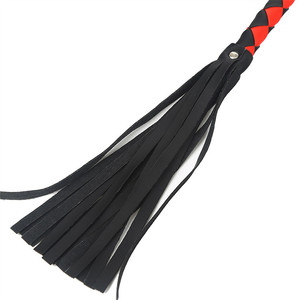 Frusta in Pelle PU per Giochi per Adulti BDSM, Nero/Rosso, 142cm, Alta Qualità - Product Image 6
