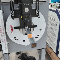 Découpeuse de tubes laser à fibre portable 100/120 mm avec mandrin, machine de découpe de tuyaux CNC à refroidissement par eau pour le traitement rapide des métaux