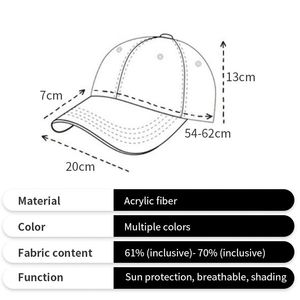 Casquette de golf réglable avec broderie personnalisée, logo personnalisé, casquettes de baseball sportives multicolores - Product Image 5