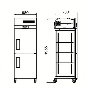 Commercial Double-Temperature Air Cooling Frost Free Reach-In Upright <b>Freezers</b> With Digital Control for Restaurants/Kitchens A1F - Product Image 6