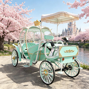 Chariot à Chevaux Classique Style Citrouille, Surface Lisse, Idéal pour les Visites de Parcs, Mariages et Séances Photo - Product Image 1