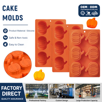 Kürbis-Silikonform für Kerzen, Backen, Gebäck, Kuchen, Muffins, Cupcakes, Kuchendekoration, Backformen, Silikonform